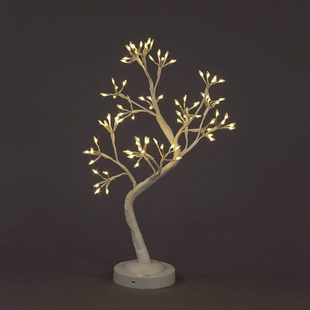 White Pre-Lit Christmas Twig Tree 50cm 5029936964526